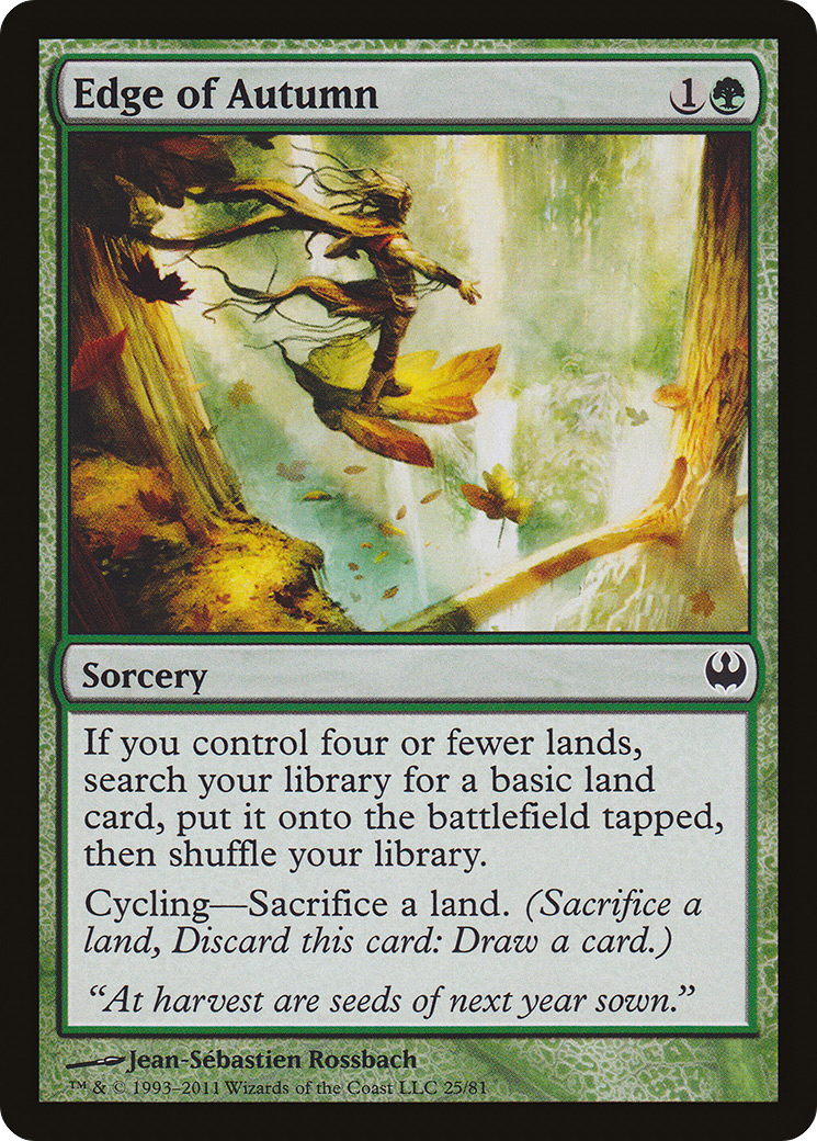 Edge of Autumn (DDG-025) - Duel Decks: Knights vs. Dragons - Premium MTG Single from Wizards of the Coast - Just $0.50! Shop now at Game Crave Tournament Store