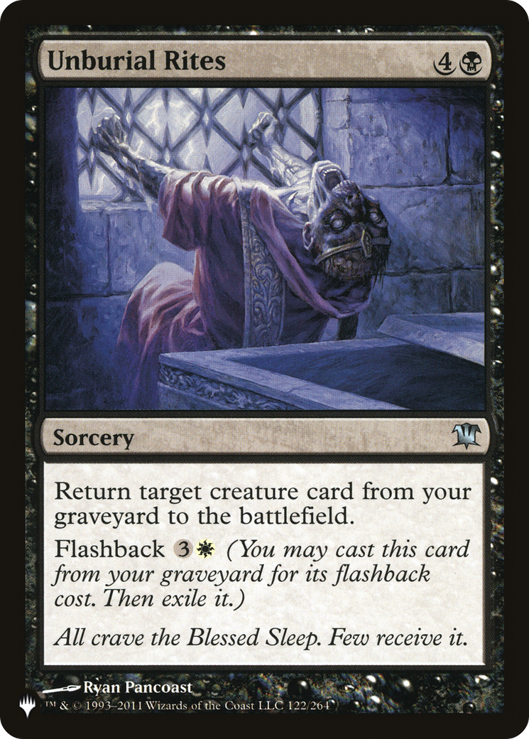 Unburial Rites (PLIST-116) - The List - Premium MTG Single from Wizards of the Coast - Just $0.25! Shop now at Game Crave Tournament Store