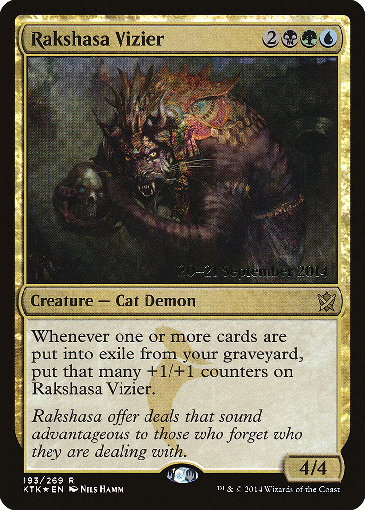 Rakshasa Vizier (PKTK-193S) - Khans of Tarkir Promos Foil - Premium MTG Single from Wizards of the Coast - Just $0.25! Shop now at Game Crave Tournament Store
