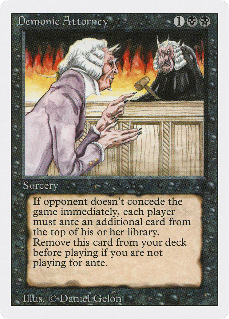 Demonic Attorney (3ED-103) - Revised Edition - Premium MTG Single from Wizards of the Coast - Just $0.27! Shop now at Game Crave Tournament Store