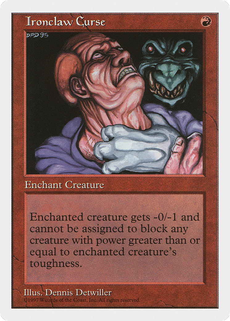 Ironclaw Curse (5ED-244) - Fifth Edition - Premium MTG Single from Wizards of the Coast - Just $0.08! Shop now at Game Crave Tournament Store