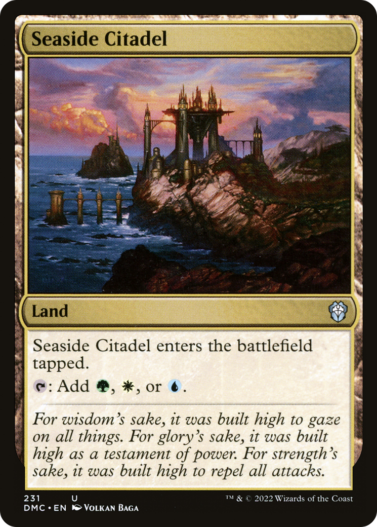 Seaside Citadel (DMC-231) - Dominaria United Commander - Premium MTG Single from Wizards of the Coast - Just $0.26! Shop now at Game Crave Tournament Store