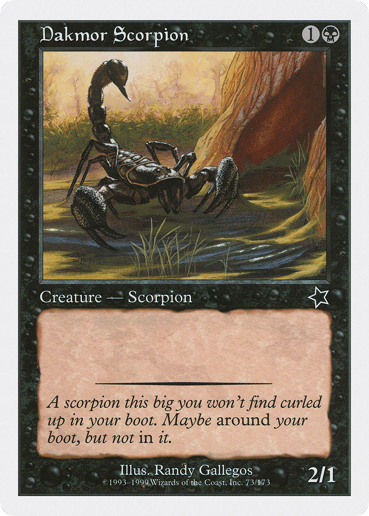 Dakmor Scorpion (S99-073) - Starter 1999 - Premium MTG Single from Wizards of the Coast - Just $0.08! Shop now at Game Crave Tournament Store