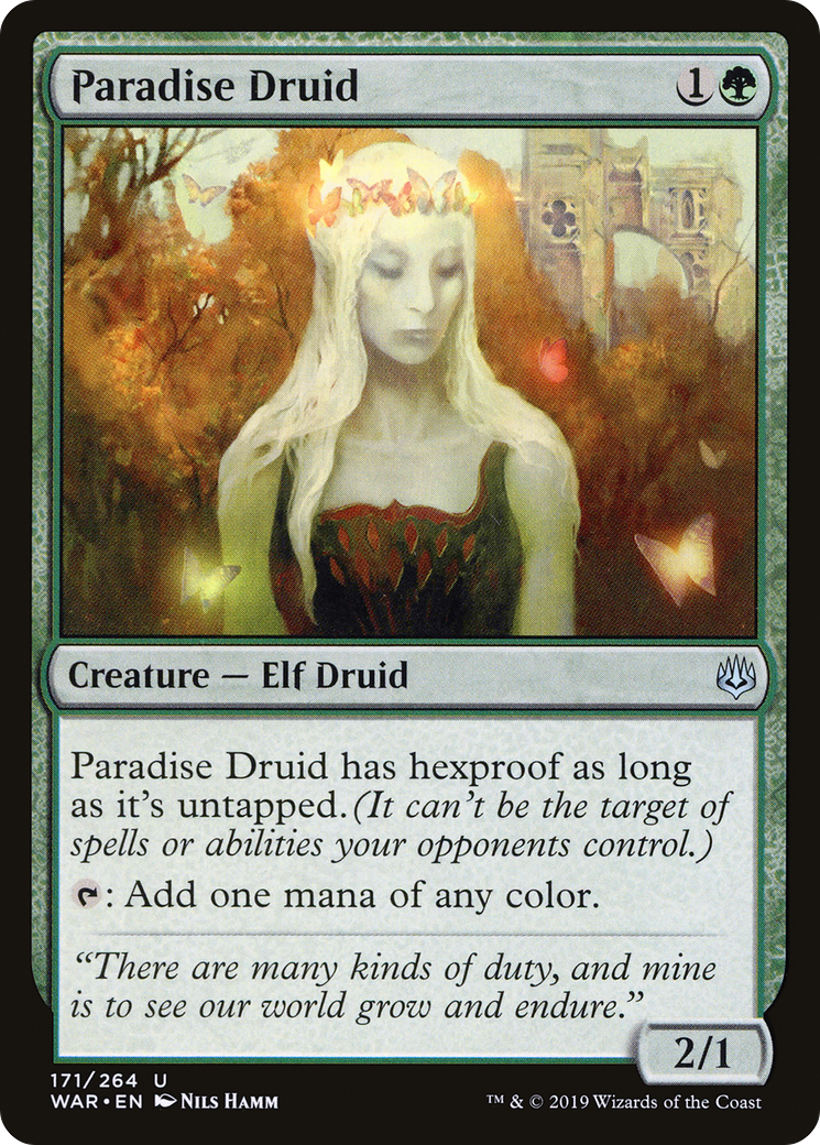 Paradise Druid (WAR-171) - War of the Spark - Premium MTG Single from Wizards of the Coast - Just $0.08! Shop now at Game Crave Tournament Store