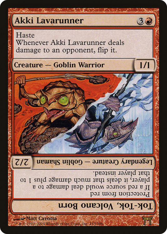 Akki Lavarunner // Tok-Tok, Volcano Born (CHK-153) - Champions of Kamigawa - Premium MTG Single from Wizards of the Coast - Just $0.08! Shop now at Game Crave Tournament Store