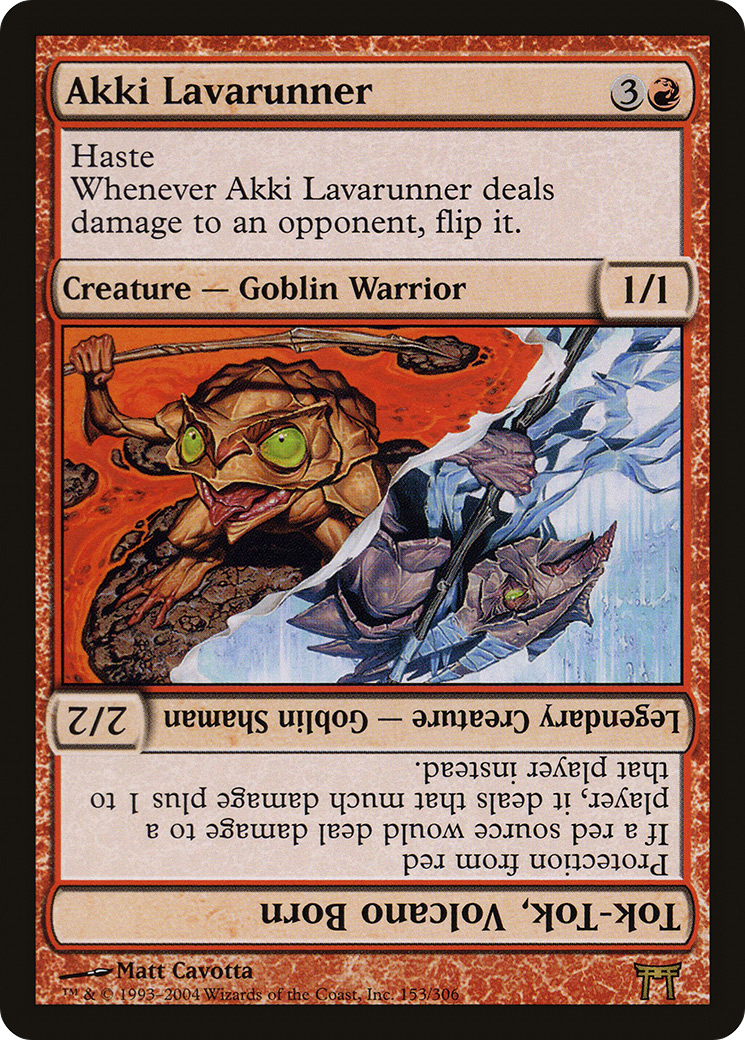 Akki Lavarunner // Tok-Tok, Volcano Born (CHK-153) - Champions of Kamigawa Foil - Premium MTG Single from Wizards of the Coast - Just $0.94! Shop now at Game Crave Tournament Store