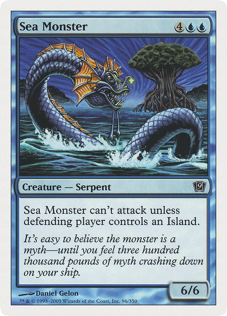 Sea Monster (9ED-096) - Ninth Edition - Premium MTG Single from Wizards of the Coast - Just $0.08! Shop now at Game Crave Tournament Store