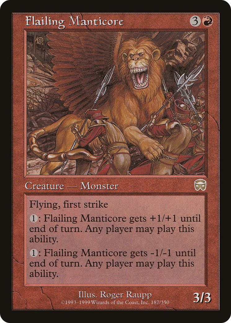 Flailing Manticore (MMQ-187) - Mercadian Masques - Premium MTG Single from Wizards of the Coast - Just $0.09! Shop now at Game Crave Tournament Store