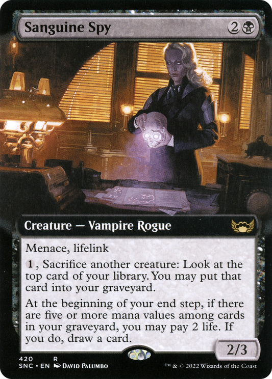 Sanguine Spy (SNC-420) - Streets of New Capenna: (Extended Art) - Premium MTG Single from Wizards of the Coast - Just $0.08! Shop now at Game Crave Tournament Store
