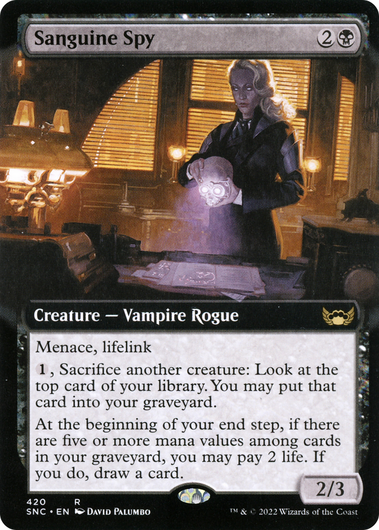 Sanguine Spy (SNC-420) - Streets of New Capenna: (Extended Art) Foil - Premium MTG Single from Wizards of the Coast - Just $0.08! Shop now at Game Crave Tournament Store
