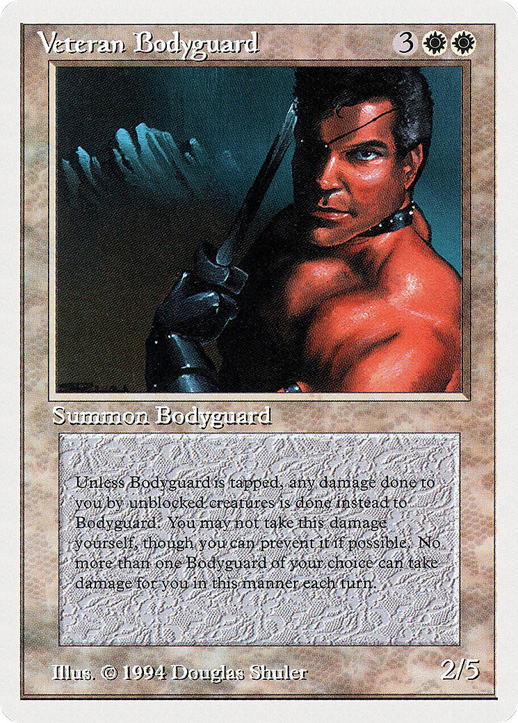 Veteran Bodyguard (SUM-042) - Summer Magic / Edgar - Premium MTG Single from Wizards of the Coast - Just $0! Shop now at Game Crave Tournament Store