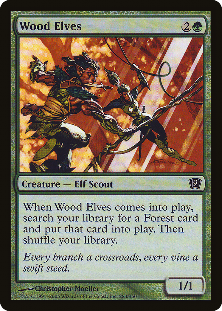 Wood Elves (9ED-283★) - Ninth Edition Foil - Premium MTG Single from Wizards of the Coast - Just $2.59! Shop now at Game Crave Tournament Store