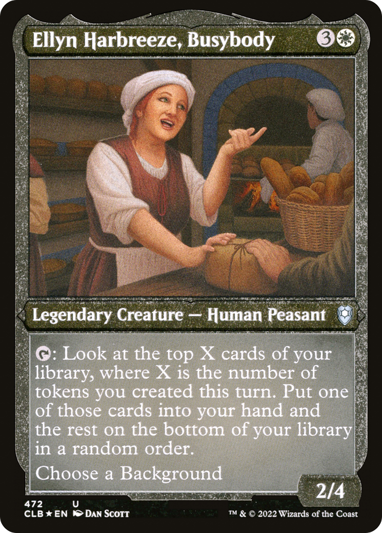 Ellyn Harbreeze, Busybody (CLB-472) - Commander Legends: Battle for Baldur's Gate Etched Foil - Premium MTG Single from Wizards of the Coast - Just $0.08! Shop now at Game Crave Tournament Store