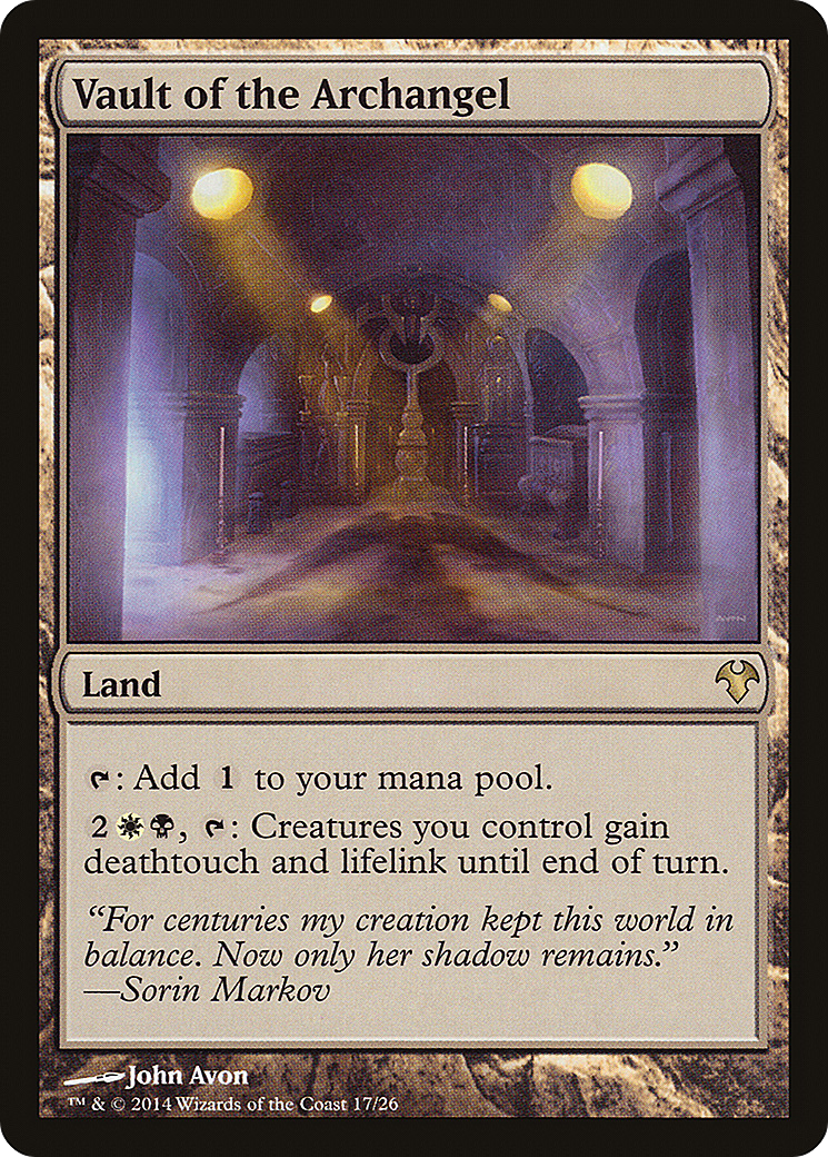Vault of the Archangel (MD1-017) - Modern Event Deck 2014 - Premium MTG Single from Wizards of the Coast - Just $1.63! Shop now at Game Crave Tournament Store