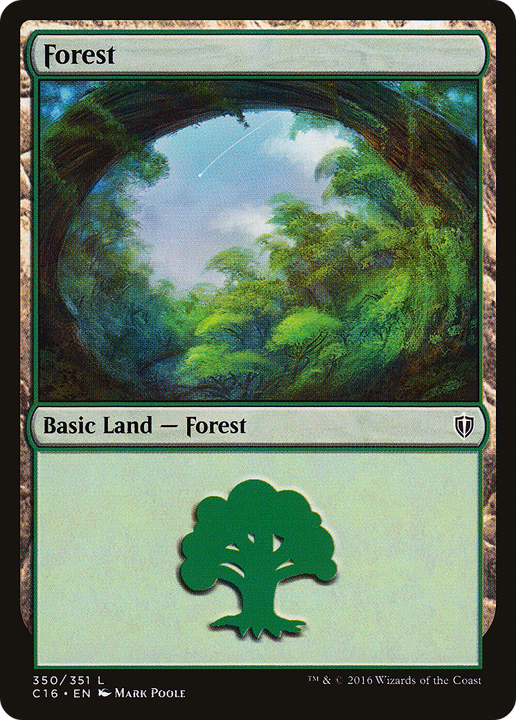 Forest (C16-350) - Commander 2016 - Premium MTG Single from Wizards of the Coast - Just $0.25! Shop now at Game Crave Tournament Store