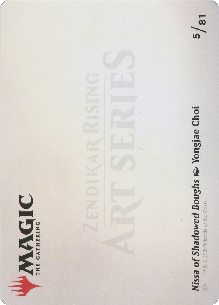 Nissa of Shadowed Boughs // Nissa of Shadowed Boughs (AZNR-005) - Zendikar Rising Art Series (Borderless) - Premium MTG Single from Wizards of the Coast - Just $0! Shop now at Game Crave Tournament Store