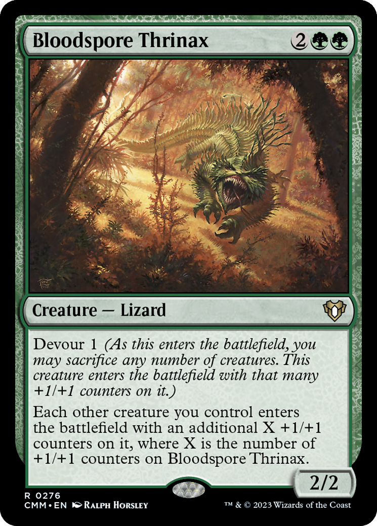 Bloodspore Thrinax (CMM-276) - Commander Masters Foil - Premium MTG Single from Wizards of the Coast - Just $0.08! Shop now at Game Crave Tournament Store