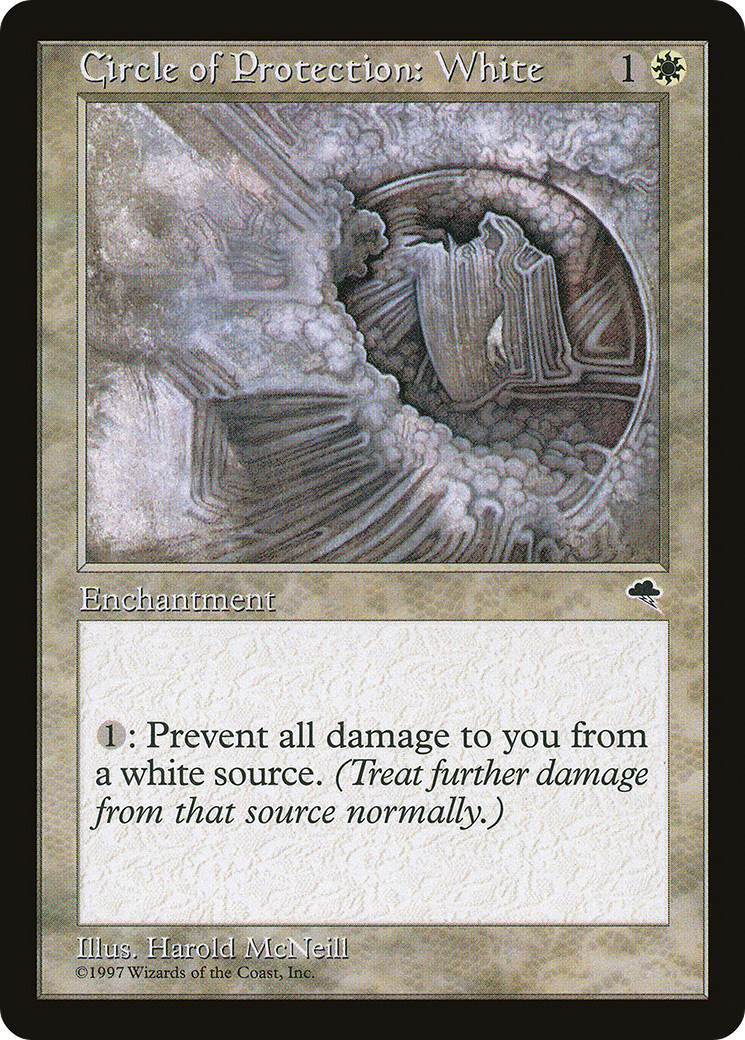 Circle of Protection: White (TMP-013) - Tempest - Premium MTG Single from Wizards of the Coast - Just $0.25! Shop now at Game Crave Tournament Store