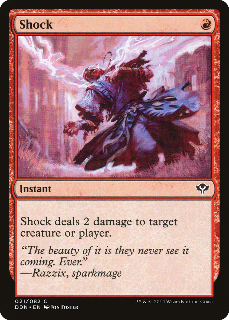 Shock (DDN-021) - Duel Decks: Speed vs. Cunning - Premium MTG Single from Wizards of the Coast - Just $0.08! Shop now at Game Crave Tournament Store