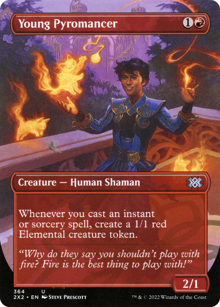 Young Pyromancer (2X2-364) - Double Masters 2022 (Borderless) Foil - Premium MTG Single from Wizards of the Coast - Just $0.16! Shop now at Game Crave Tournament Store