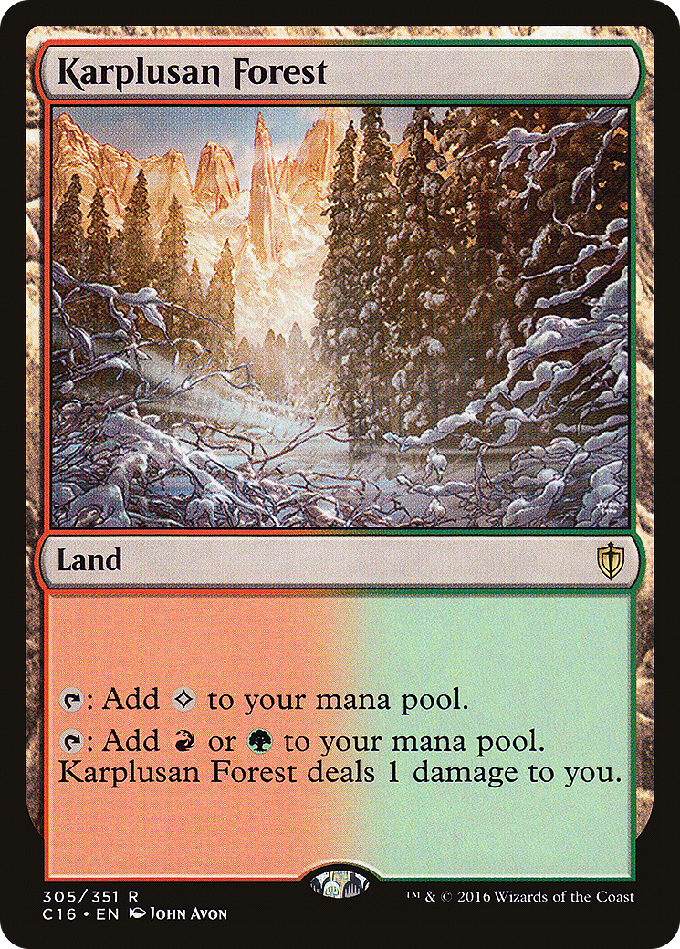 Karplusan Forest (C16-305) - Commander 2016 - Premium MTG Single from Wizards of the Coast - Just $1.07! Shop now at Game Crave Tournament Store