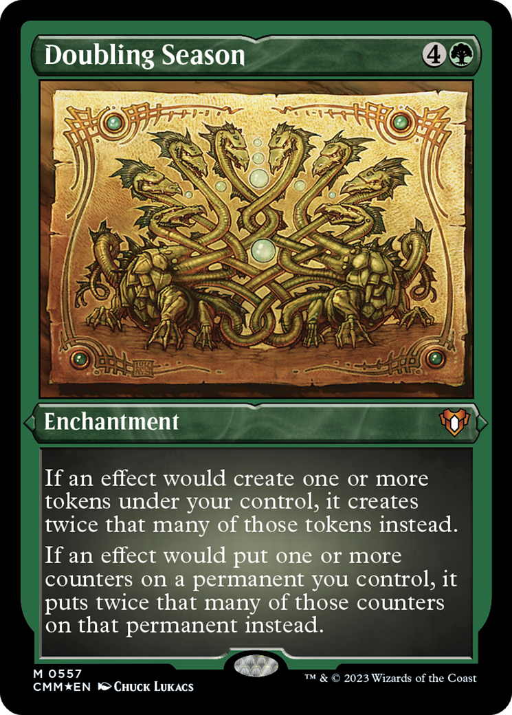 Doubling Season (CMM-557) - Commander Masters Etched Foil - Premium MTG Single from Wizards of the Coast - Just $9.53! Shop now at Game Crave Tournament Store
