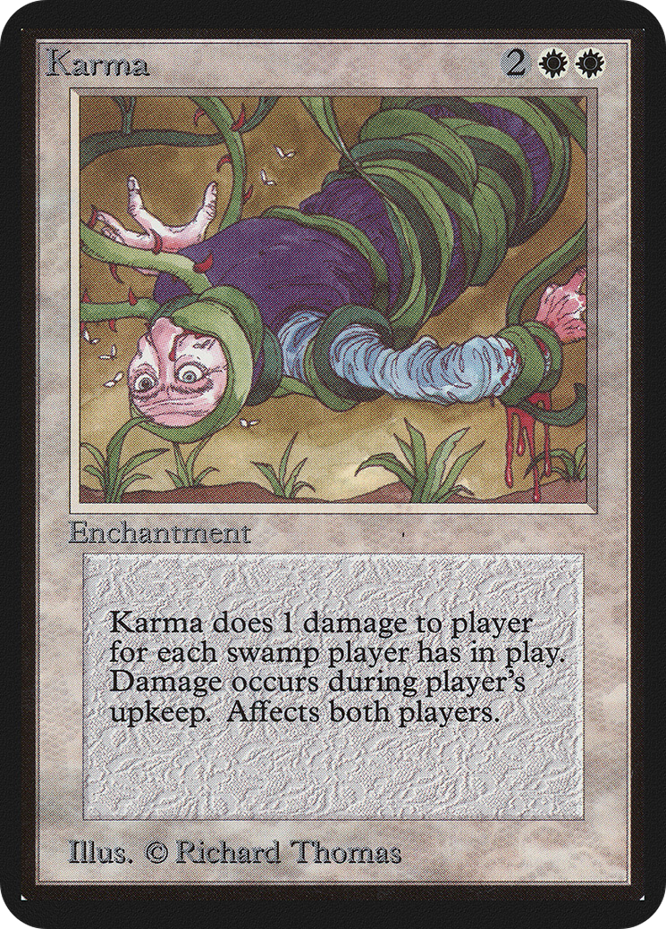 Karma (LEA-026) - Limited Edition Alpha - Premium MTG Single from Wizards of the Coast - Just $27.35! Shop now at Game Crave Tournament Store