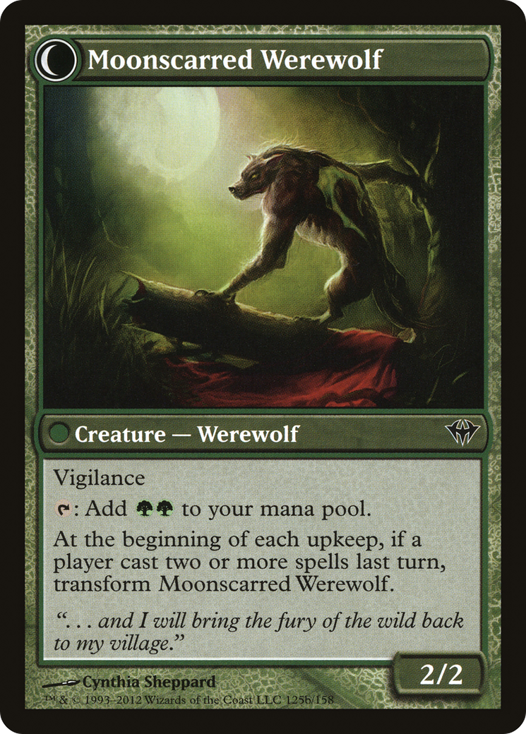 Scorned Villager // Moonscarred Werewolf (DKA-125) - Dark Ascension: (Double Faced Transform) Foil - Premium MTG Single from Wizards of the Coast - Just $0.54! Shop now at Game Crave Tournament Store
