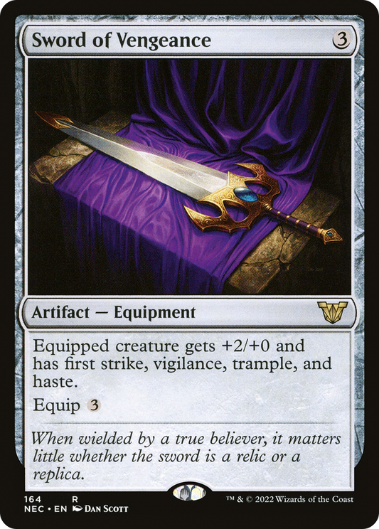 Sword of Vengeance (NEC-164) - Neon Dynasty Commander - Premium MTG Single from Wizards of the Coast - Just $0.47! Shop now at Game Crave Tournament Store