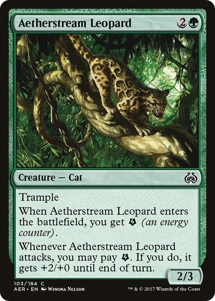 Aetherstream Leopard (AER-103) - Aether Revolt - Premium MTG Single from Wizards of the Coast - Just $0.25! Shop now at Game Crave Tournament Store