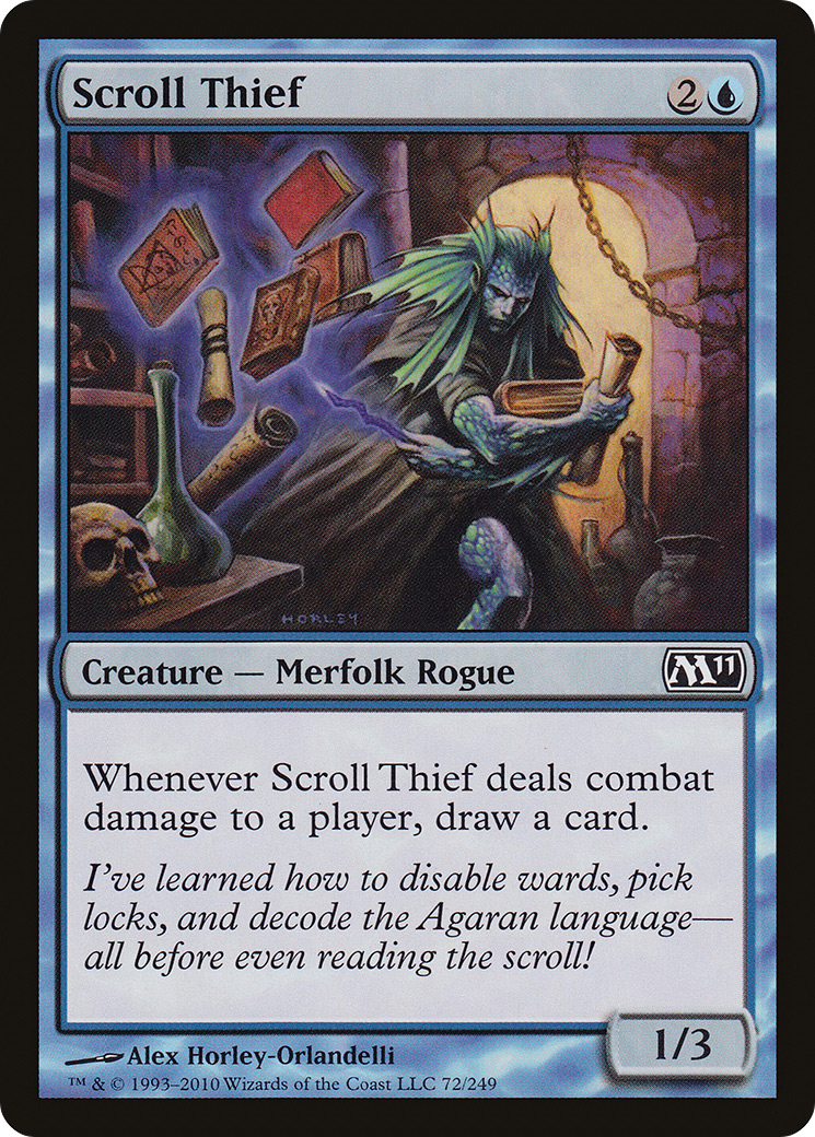 Scroll Thief (M11-072) - Magic 2011 - Premium MTG Single from Wizards of the Coast - Just $0.25! Shop now at Game Crave Tournament Store