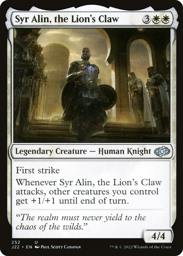 Syr Alin, the Lion's Claw (J22-252) - Jumpstart 2022 - Premium MTG Single from Wizards of the Coast - Just $0.08! Shop now at Game Crave Tournament Store