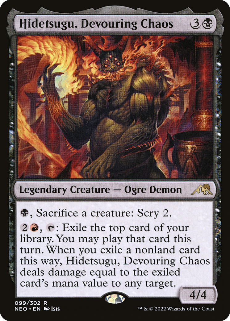 Hidetsugu, Devouring Chaos (NEO-099) - Kamigawa: Neon Dynasty - Premium MTG Single from Wizards of the Coast - Just $0.08! Shop now at Game Crave Tournament Store