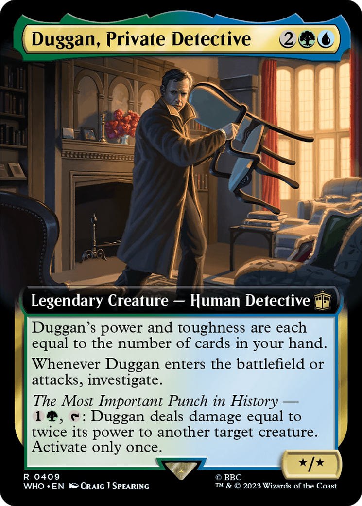 Duggan, Private Detective (WHO-409) - Doctor Who: (Extended Art) - Premium MTG Single from Wizards of the Coast - Just $0.08! Shop now at Game Crave Tournament Store