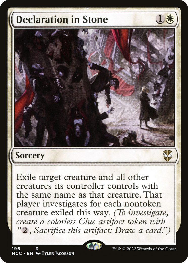 Declaration in Stone (NCC-196) - New Capenna Commander - Premium MTG Single from Wizards of the Coast - Just $0.08! Shop now at Game Crave Tournament Store