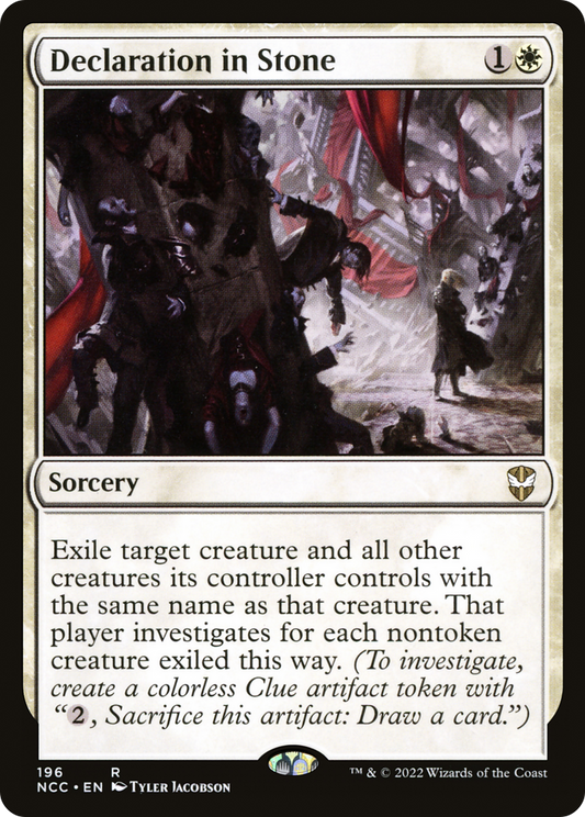 Declaration in Stone (NCC-196) - New Capenna Commander - Premium MTG Single from Wizards of the Coast - Just $0.08! Shop now at Game Crave Tournament Store