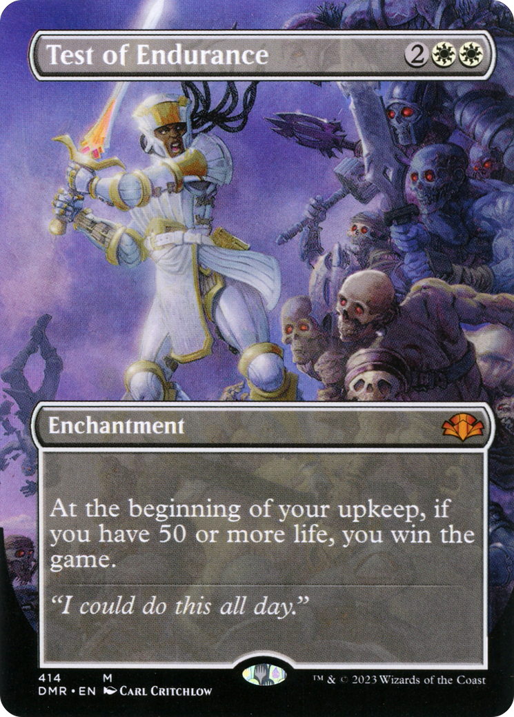 Test of Endurance (DMR-414) - Dominaria Remastered (Borderless) - Premium MTG Single from Wizards of the Coast - Just $0.38! Shop now at Game Crave Tournament Store