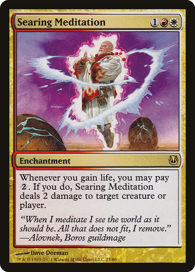 Searing Meditation (DDH-027) - Duel Decks: Ajani vs. Nicol Bolas - Premium MTG Single from Wizards of the Coast - Just $0.08! Shop now at Game Crave Tournament Store