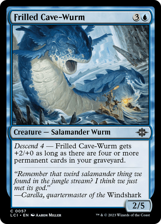 Frilled Cave-Wurm (LCI-057) - The Lost Caverns of Ixalan - Premium MTG Single from Wizards of the Coast - Just $0.08! Shop now at Game Crave Tournament Store