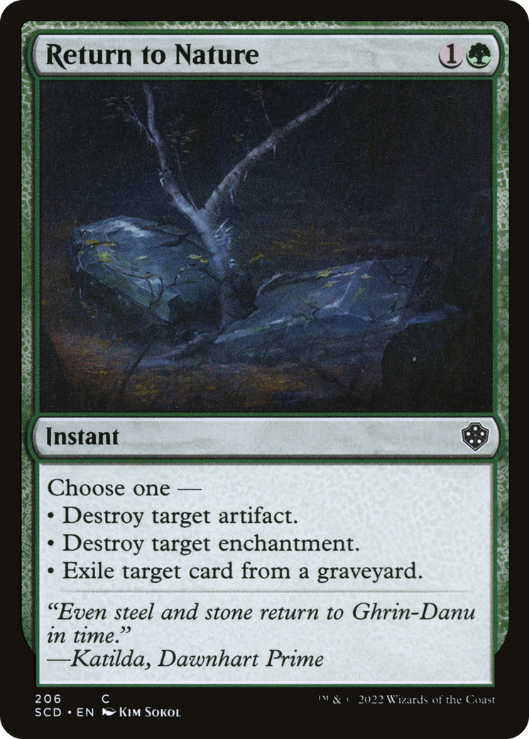 Return to Nature (SCD-206) - Starter Commander Decks - Premium MTG Single from Wizards of the Coast - Just $0.08! Shop now at Game Crave Tournament Store