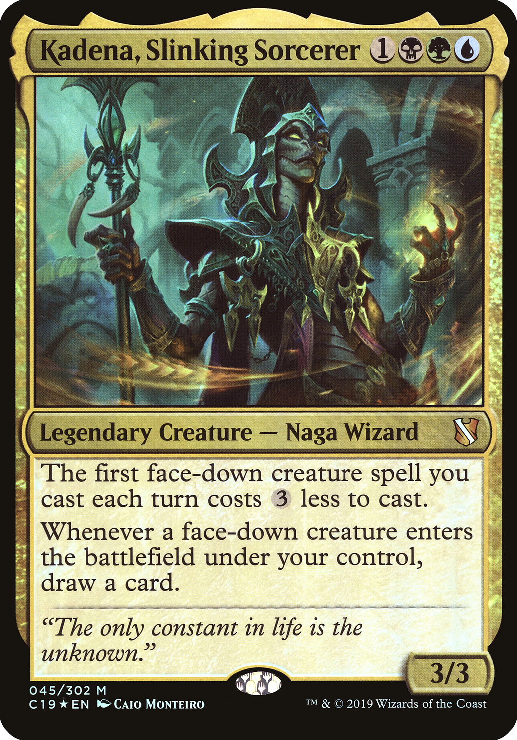 Kadena, Slinking Sorcerer (OC19-045) - Commander 2019 Oversized Foil - Premium MTG Single from Wizards of the Coast - Just $0.10! Shop now at Game Crave Tournament Store