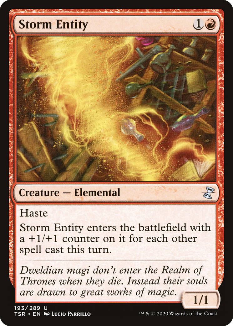 Storm Entity (TSR-193) - Time Spiral Remastered - Premium MTG Single from Wizards of the Coast - Just $0.08! Shop now at Game Crave Tournament Store