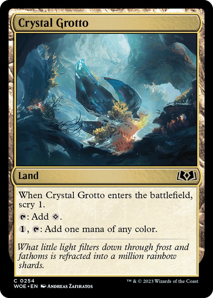 Crystal Grotto (WOE-254) - Wilds of Eldraine - Premium MTG Single from Wizards of the Coast - Just $0.08! Shop now at Game Crave Tournament Store