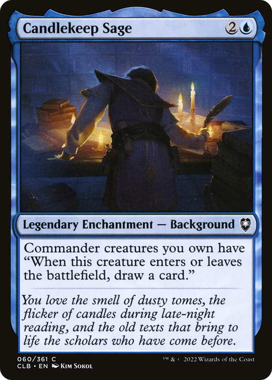 Candlekeep Sage (CLB-060) - Commander Legends: Battle for Baldur's Gate - Premium MTG Single from Wizards of the Coast - Just $0.08! Shop now at Game Crave Tournament Store