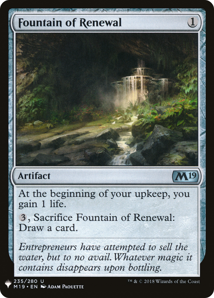 Fountain of Renewal (MB1-1586) - Mystery Booster - Premium MTG Single from Wizards of the Coast - Just $0.29! Shop now at Game Crave Tournament Store