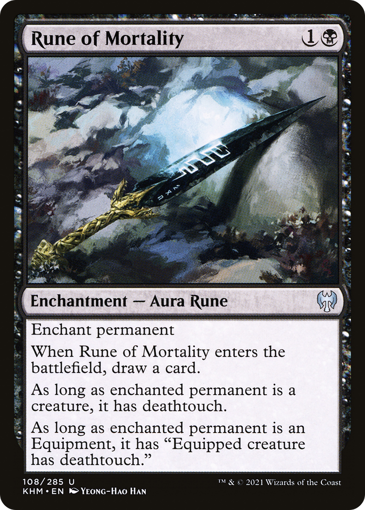 Rune of Mortality (KHM-108) - Kaldheim - Premium MTG Single from Wizards of the Coast - Just $0.25! Shop now at Game Crave Tournament Store