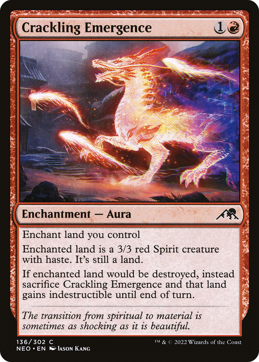 Crackling Emergence (NEO-136) - Kamigawa: Neon Dynasty Foil - Premium MTG Single from Wizards of the Coast - Just $0.25! Shop now at Game Crave Tournament Store