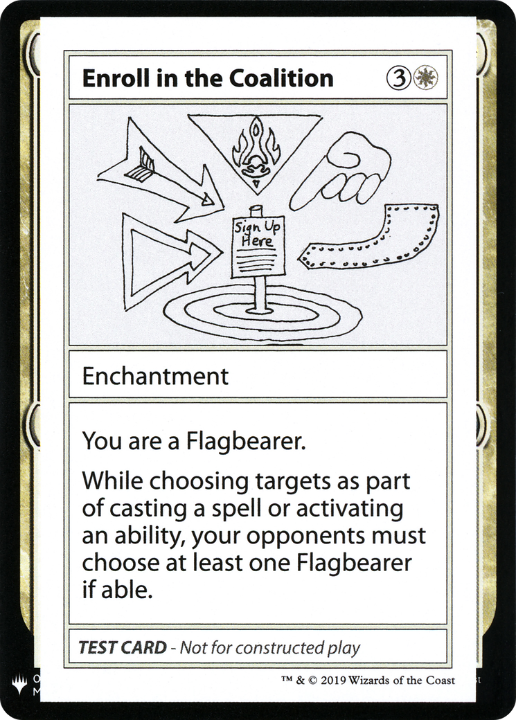 Enroll in the Coalition (CMB1-004) - Mystery Booster Playtest Cards 2019 - Premium MTG Single from Wizards of the Coast - Just $0.25! Shop now at Game Crave Tournament Store