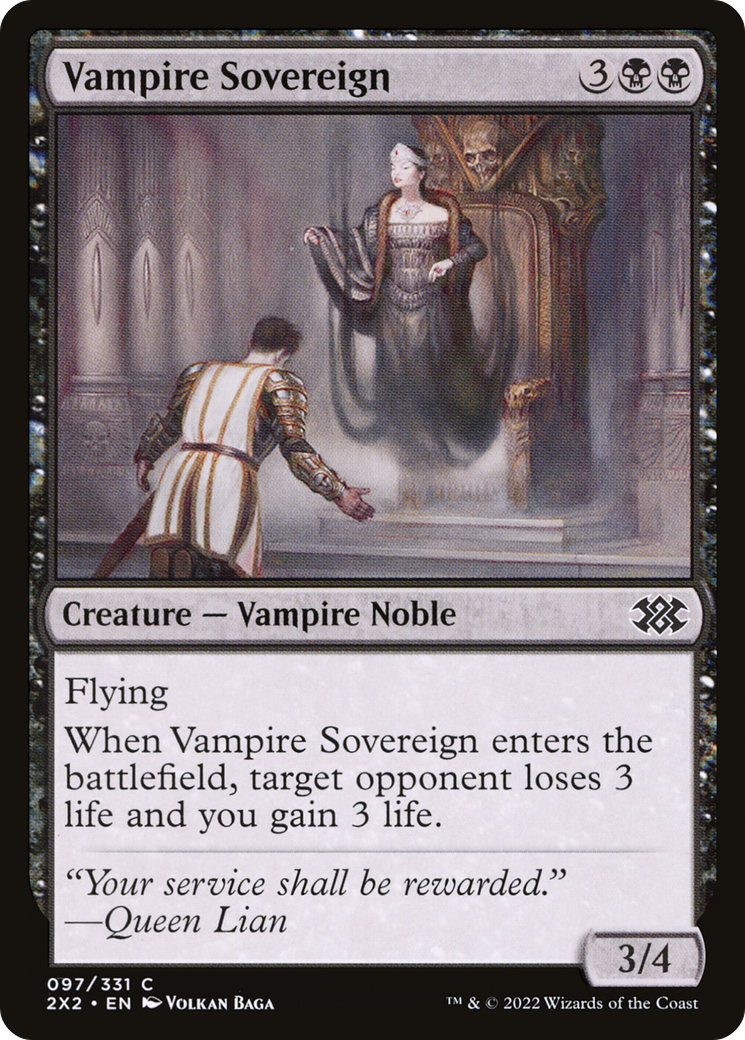 Vampire Sovereign (2X2-097) - Double Masters 2022 - Premium MTG Single from Wizards of the Coast - Just $0.08! Shop now at Game Crave Tournament Store