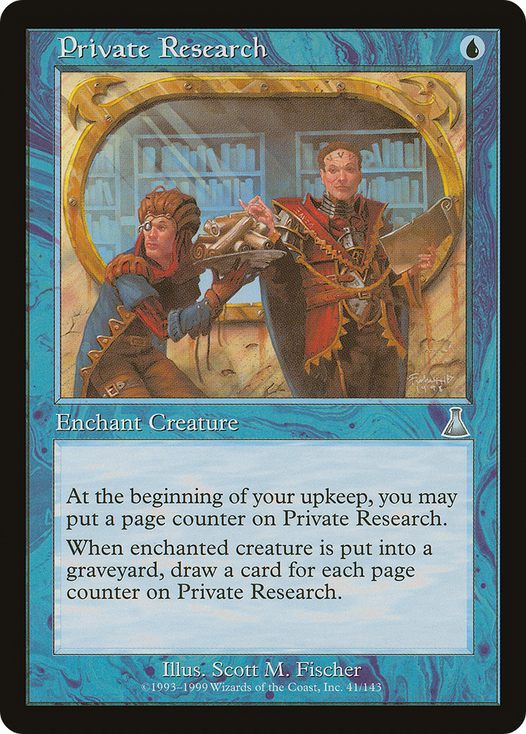 Private Research (UDS-041) - Urza's Destiny - Premium MTG Single from Wizards of the Coast - Just $0.25! Shop now at Game Crave Tournament Store